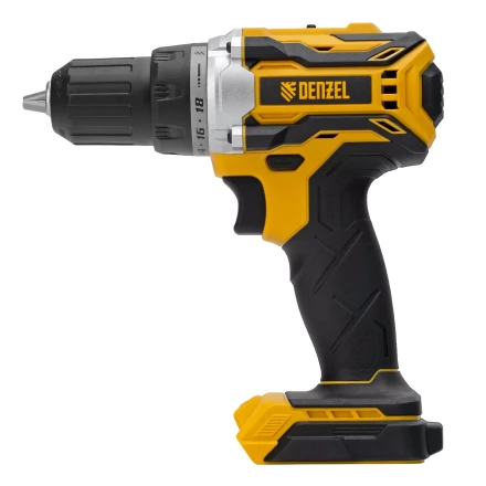Дрель-шуруповерт аккумуляторная, бесщет.  Denzel 26141 BLDL-18-0 Li-Ion, 18 В купить в Нягани