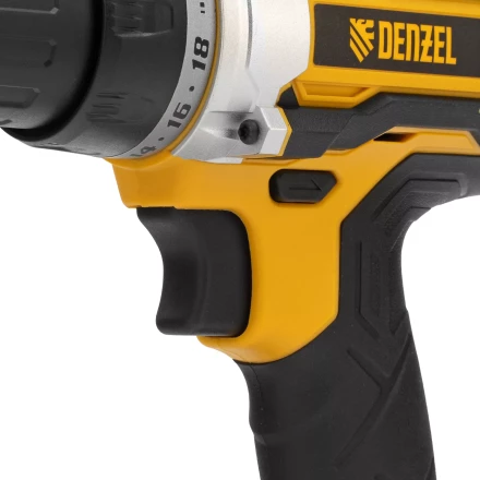 Дрель-шуруповерт аккумуляторная, бесщет.  Denzel 26141 BLDL-18-0 Li-Ion, 18 В купить в Нягани
