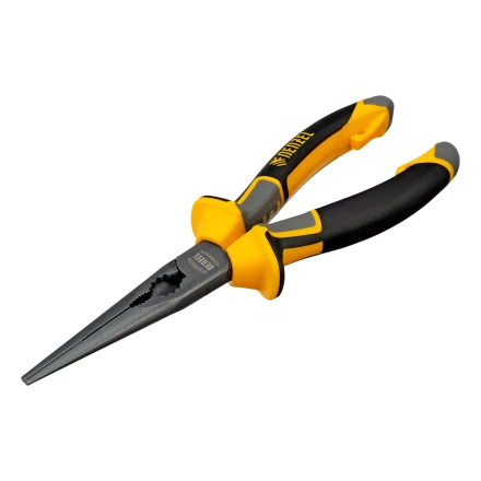 Длинногубцы прямые 205 мм Denzel 17302, трехкомпонентные рукоятки купить в Нягани