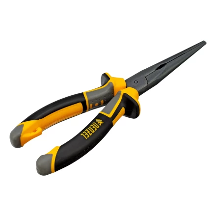 Длинногубцы прямые 205 мм Denzel 17302, трехкомпонентные рукоятки купить в Нягани