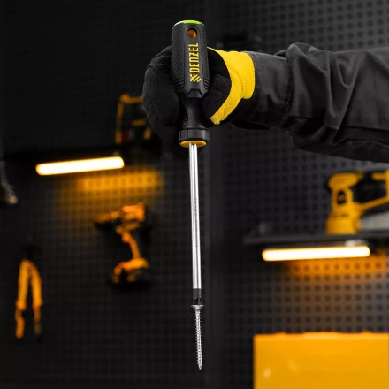 Отвертка Denzel, PZ3x150 мм, S2, 3к рукоятка, 122097 купить в Нягани