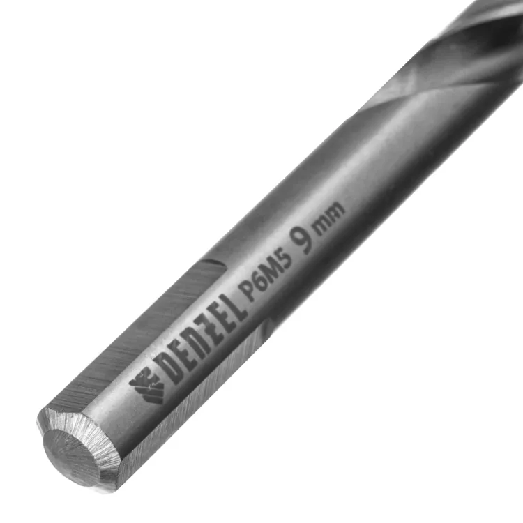Сверло спиральное по металлу Denzel, 9 x 125 мм, Р6М5, Golden Tip, 718241 купить в Нягани