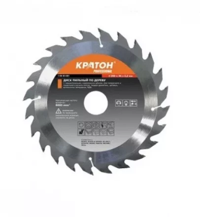 Диск пильный по дереву Кратон PROFESSIONAL 250 х 32 х 2,9 мм 40Т 1 06 03 036 купить в Нягани