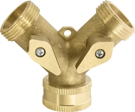 Разветвитель 2- х  канальный регулируемый внешняя и внутренняя резьба 3/4&quot; латунный  PALISAD 66523 купить в Нягани