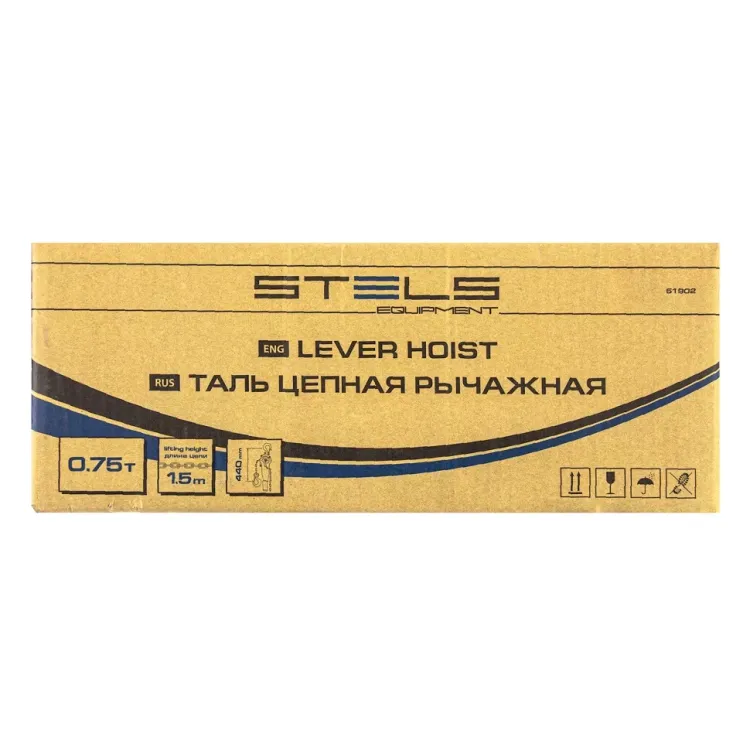 Таль цепная рычажная, 0.75 т, h подъема 1.5 м Stels 51902 купить в Нягани