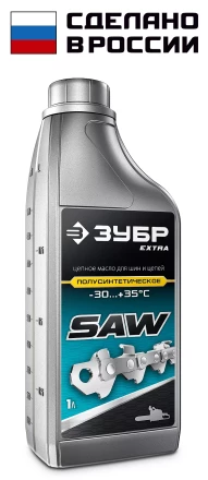 ЗУБР 1 л, цепное полусинтетическое масло для бензо и электропил, EXTRA (70621-1) купить в Нягани