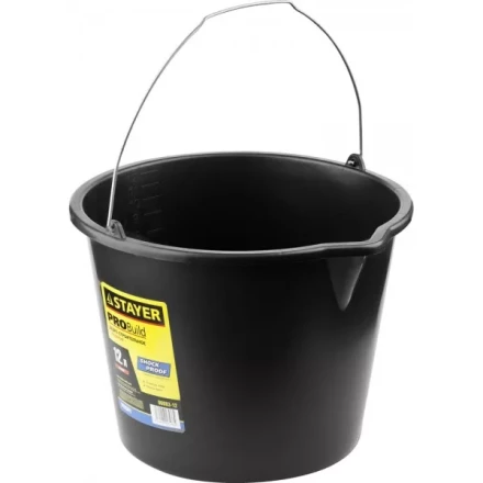 Ведро STAYER &quot;PROFI&quot; строительное пластмассовое с носиком, 12л 06083-12 купить в Нягани