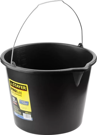 Ведро STAYER &quot;PROFI&quot; строительное пластмассовое с носиком, 12л 06083-12 купить в Нягани