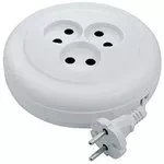 Удлинитель бытовой без заземления 5м 3 розетки 6A серия УХ6 DENZEL 95927 купить в Нягани