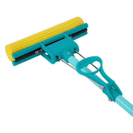 Швабра отжимная Palisad, 110 см, губка PVA 26х5,5х6 см, телескопическая рукоятка, бирюзовая, Home 935165 купить в Нягани