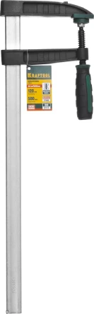 Струбцина, KRAFTOOL 32011-120-500, тип &quot;F&quot;, DIN 5117, двухкомпонентная ручка, 120х500мм 32011-120-500 купить в Нягани