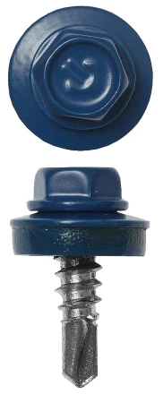 Саморезы ЗУБР &quot;ПРОФЕССИОНАЛ&quot; окраш., RAL 5005 синий насыщен., для крепл. кров. матер. к металл. констр., 5.5x25мм, 1800шт 4-300310-55-025-5005 купить в Нягани