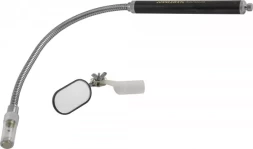 Телескопическое зеркало 25х50мм гибкое прямоугольное с магнитом подсветка AG010035 Jonnesway 47021