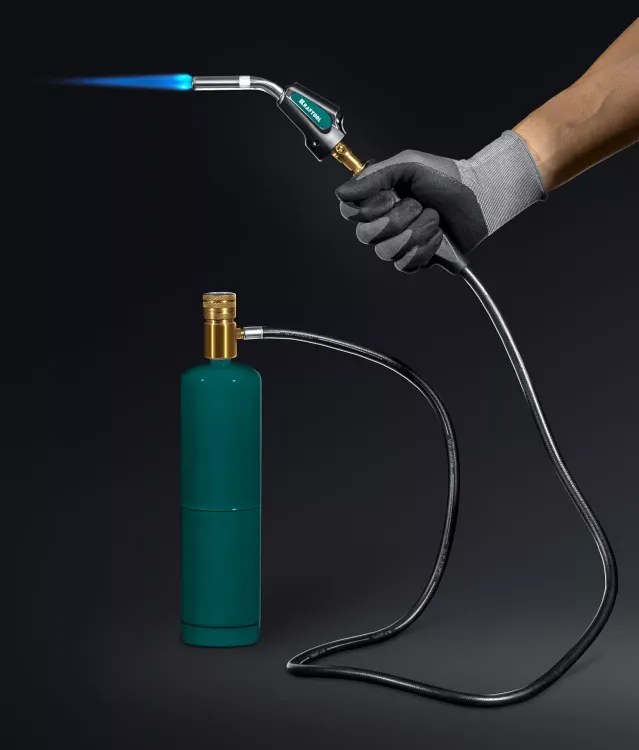 Blue Fire KS-8000  горелка для МАПП / MAPP газа,  с пъезоподжигом, на баллон c резьбовым соединением US 1, 2000°C 55512 купить в Нягани