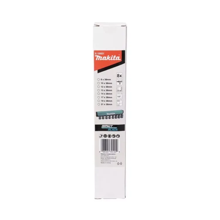 Набор ударных торцевых головок Makita 1/2, 8 шт Makita E-16601 купить в Нягани