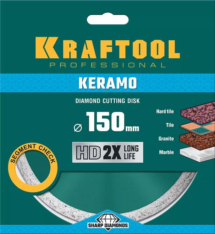 Диск алмазный отрезной для УШМ KERAMO 36684-150 купить в Нягани