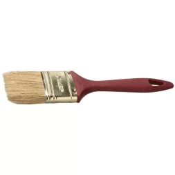 Кисть плоская ЗУБР "УНИВЕРСАЛ-МАСТЕР" "КП-11", натуральная щетина, пластмассовая ручка, 75мм 4-01011-075