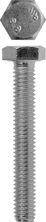 Болт ЗУБР с шестигранной головкой, DIN 933, класс прочности 8.8, оцинкованный, M12x20 мм, ТФ6, 5 шт. 4-303076-12-020 купить в Нягани