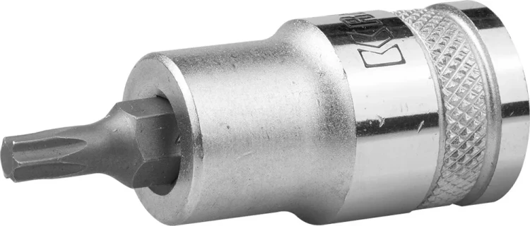 Торцовая бита-головка KRAFTOOL "INDUSTRIE QUALITAT", материал S2, TORX, сатинированная, 1/2", Т27 27905-27_z01 купить в Нягани