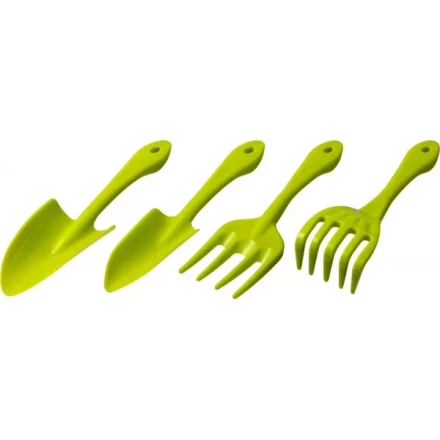 Набор садовый РОСТОК пластиковый, 4 предмета: Вилка, грабельки, 2 совка 421429-H4 купить в Нягани