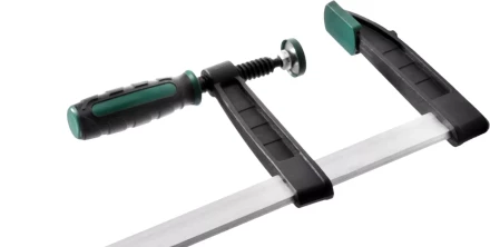 Струбцина, KRAFTOOL 32011-120-800, тип &quot;F&quot;, DIN 5117, двухкомпонентная ручка, 120х800мм 32011-120-800 купить в Нягани