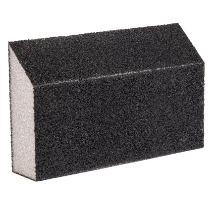 Губка для шлифования, 125 х 75 х 25 мм, трапеция, средняя жесткость, P 100 Сибртех 757307 купить в Нягани