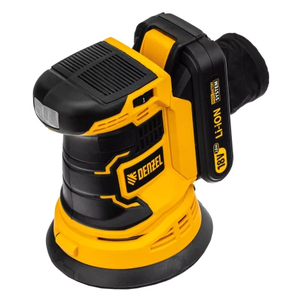 Машина шлифовальная эксцентриковая аккумуляторная Denzel 28470 COS-125, 18В Li-Ion купить в Нягани