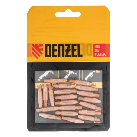 Токосъемный наконечник под проволоку 1,2 мм, М6х28, E-CU, 20 шт для MIG горелки тип 24 Denzel 93648 купить в Нягани
