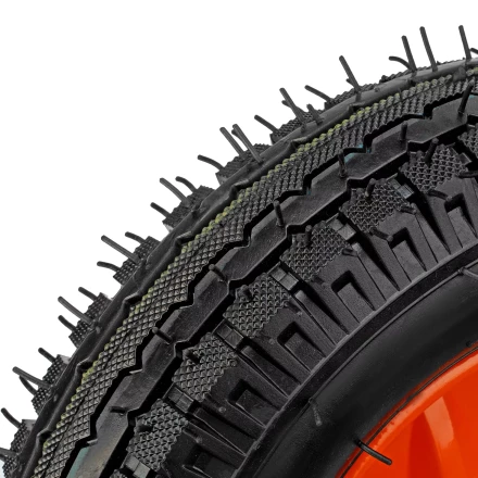 Колесо пневматическое усиленное, шина 8PR, 4.00-8 D400 мм, внутренний диаметр подшипника 12 мм, длина оси 90 мм Palisad купить в Нягани