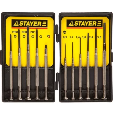 STAYER &quot;MASTER&quot;. Набор: Отвертки часовые для особо точных работ, с цельнометаллическими рукоятками 2560-H11_z01 купить в Нягани