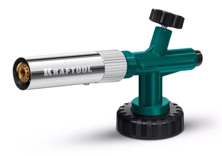 KG-1000 цельнометаллическая газовая горелка с пъезоподжигом, на баллон с цанговым соединением, 1450°C 55514 купить в Нягани