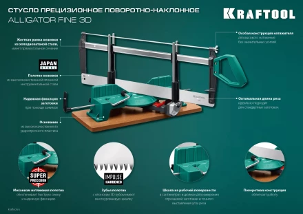 KRAFTOOL Alligator 3D, 600 мм, стусло прецизионное 15451-600 купить в Нягани