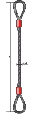 Строп канатный петлевой СКП 3.6 т L=6 м опрессовка купить в Нягани