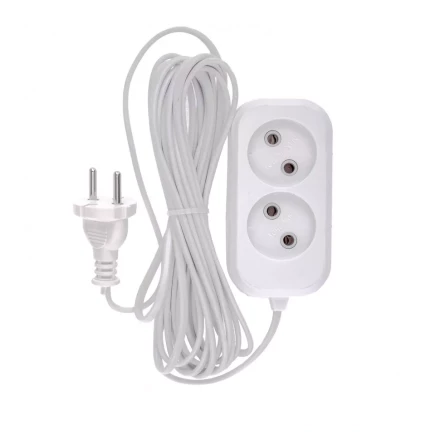 Удлинитель бытовой без заземления 5 м 2 розетки 6 А серия УХ6 Denzel 95922 купить в Нягани