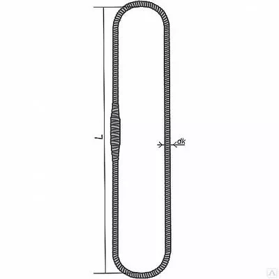 Строп канатный кольцевой СКК 32 т L=4 м  канат 42 опрессовка купить в Нягани