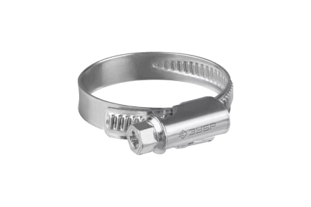 ЗУБР Х-9Н, 10 - 18 мм, накатная лента 9 мм, цинк, 50 шт, червячный хомут (37807-18) купить в Нягани