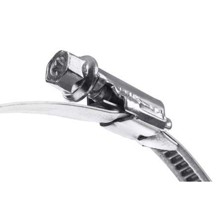 ЗУБР Х-9Н, 10 - 18 мм, накатная лента 9 мм, цинк, 50 шт, червячный хомут (37807-18) купить в Нягани