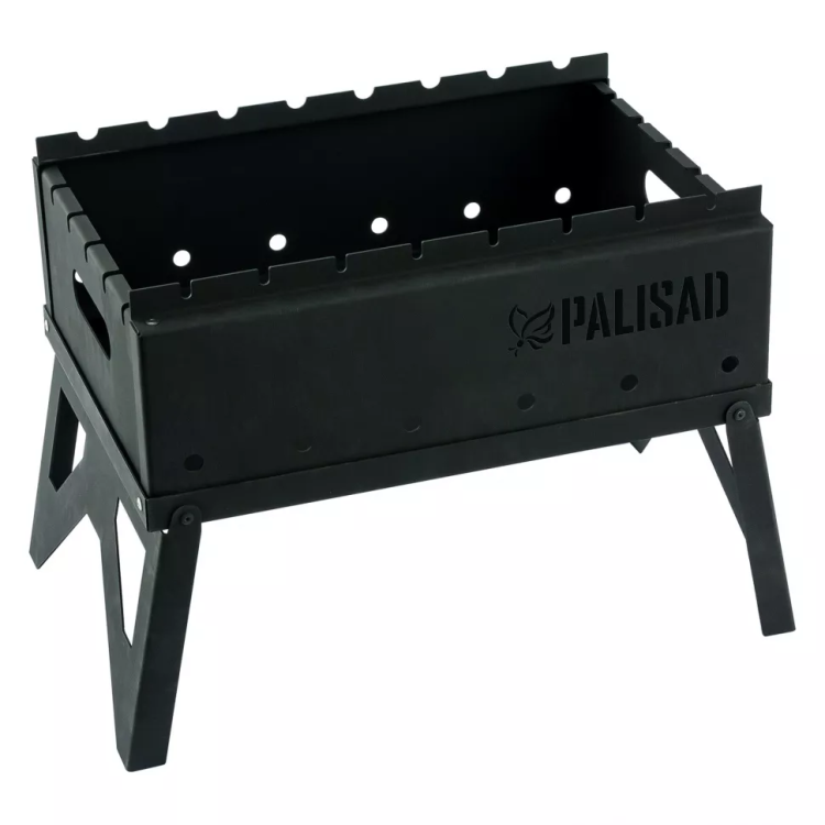 Мангал походный складной Camping Palisad 69667, 440 х 320 х 140/350 мм, сталь 1,2 мм, сумка в комплекте купить в Нягани