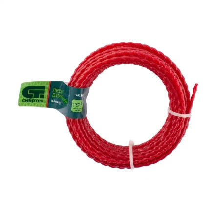 Леска для триммера овальная витая, 3.0 мм х 10 м, Россия Сибртех 961385 купить в Нягани