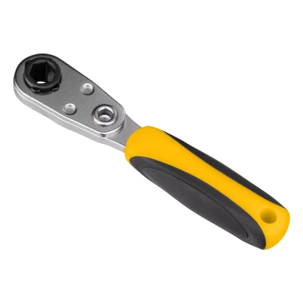 Ключ-трещотка для бит 1/4&quot; Denzel 11633, 52 зуба, CrMo, адаптер для торцевых головок Denzel купить в Нягани