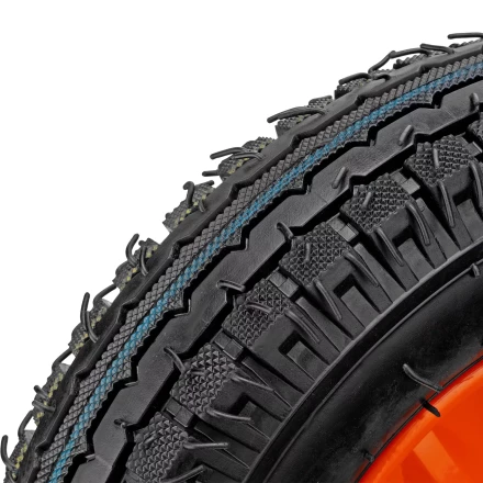 Колесо пневматическое усиленное Palisad 69081, шина 8PR, 4.00-8 D400 мм, внутренний диаметр подшипника 20 мм, длина оси 90 мм купить в Нягани