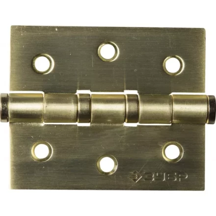 Петля универсальная ЗУБР &quot;ЭКСПЕРТ&quot;, 2 подшипника, цвет мат. латунь (SB), с крепежом, 75х63х2,5мм, 2 шт 37601-075-3 купить в Нягани