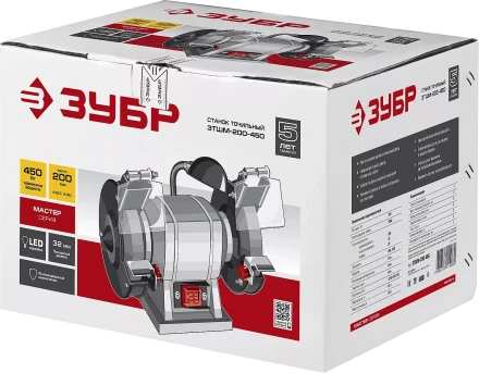 Станок точильный увеличенная мощность + лампа подсветки ЗТШМ-200-450 серия МАСТЕР купить в Нягани