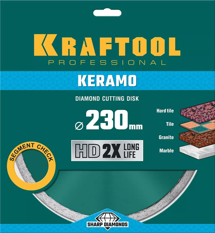 Диск алмазный отрезной для УШМ KERAMO 36684-230 купить в Нягани
