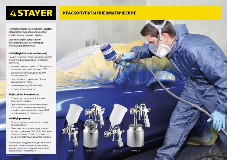 Краскопульт пневматический STAYER "PROFESSIONAL" AirPro, 1,4мм 06477-1.4 купить в Нягани