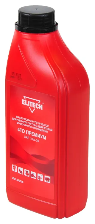 Масло п/синт. 4-х такт двигателей, (вязкость SAE 10W-30), 1л ELITECH премиум 2001.000100 купить в Нягани