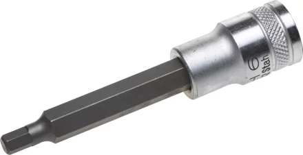 Торцовая бита-головка KRAFTOOL &quot;INDUSTRIE QUALITAT&quot;, удлиненная, материал S2, HEX, сатинированная, 1/2&quot;, H6 27909-06_z01 купить в Нягани