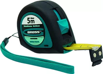 Рулетка &quot;Ergonomisch&quot; 5 м x 25 мм магнитный обрезиненный зацеп GROSS 31103 купить в Нягани