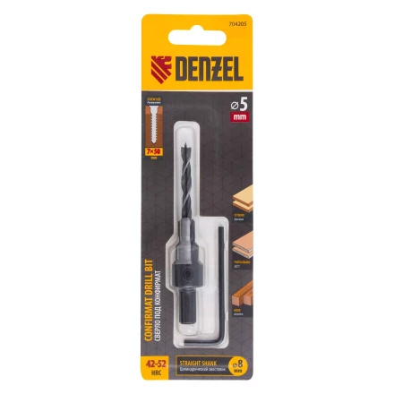 Сверло-зенкер под конфирмат, 5 мм, Denzel 704205 купить в Нягани