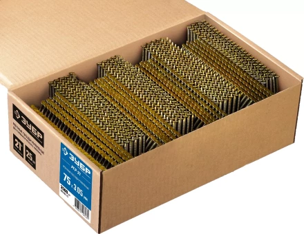 ЗУБР SN21 75 х 3.05 мм, реечные гвозди рифленые, 2500 шт (305392-75) купить в Нягани